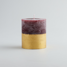 Load image into Gallery viewer, Figgy Pudding, Gold Half-Dipped Pillar