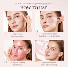 Load image into Gallery viewer, An overnight face mask infused with PDRN and caffeine to promote a firmer, brighter-looking complexion by morning.Wrap your complexion in intense overnight nourishment with the Medicube PDRN Pink Caffeine Night Wrapping Mask. The hydrating, plumping mask
